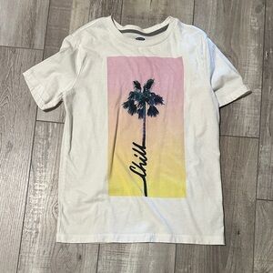 Old Navy White Tee with Palm Tree Graphic